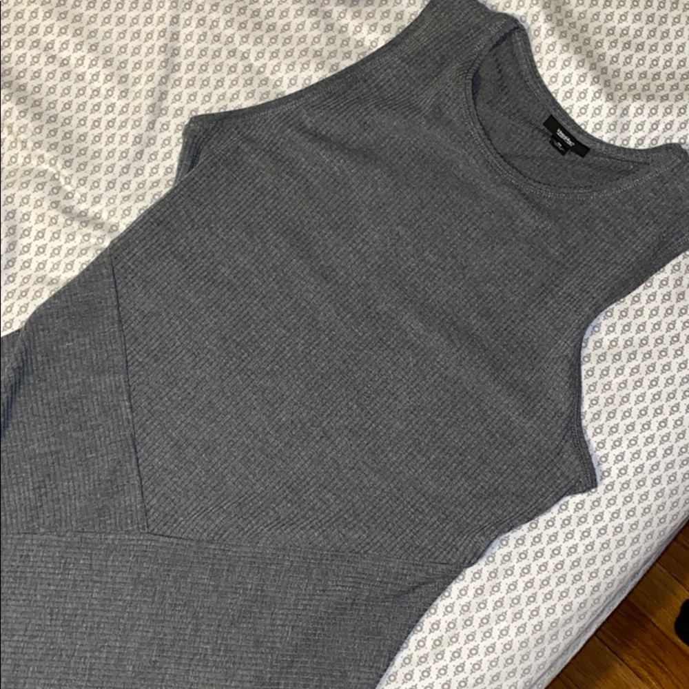 Gray midi dress